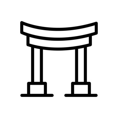 Tarihi vektör ince çizgi simgesi