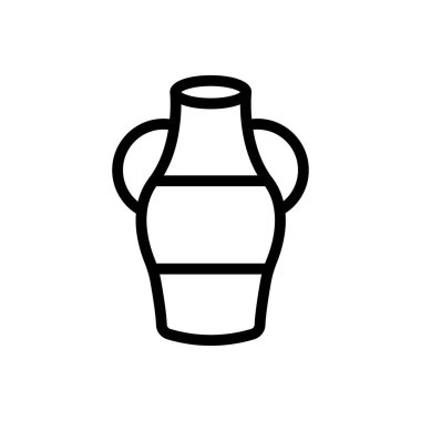 vazo vektörü ince çizgi simgesi