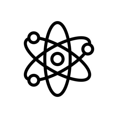 atom vektörü ince çizgi simgesi