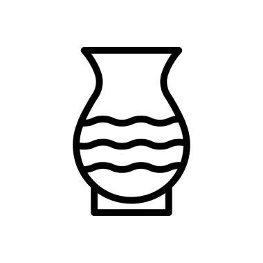 vazo vektörü ince çizgi simgesi