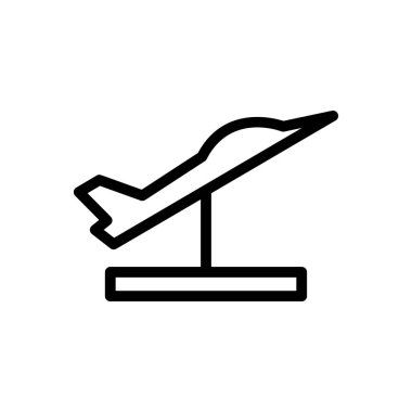 müze vektörü ince çizgi simgesi