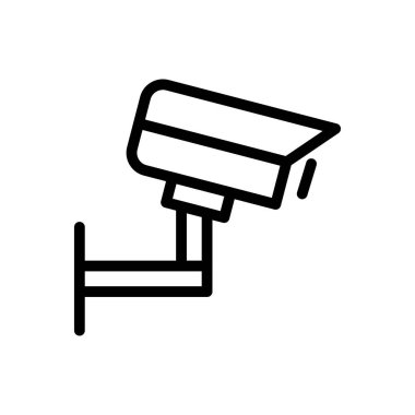 CCTV vektör ince çizgi simgesi