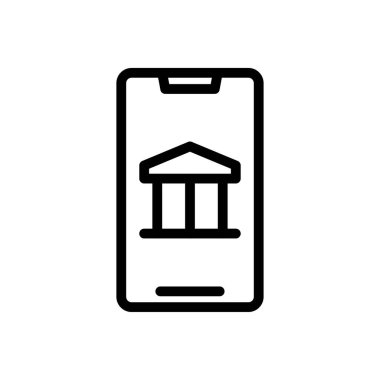 gezici müze vektörü ince çizgi simgesi