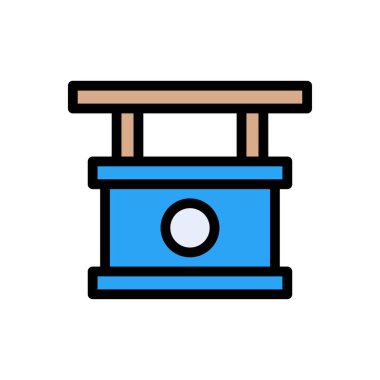 sergi oyalama vektörü düz renk simgesi