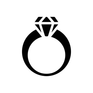 Elmas halka vektör düz simge