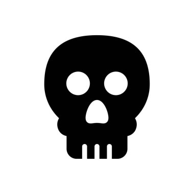 kafatası vektör düz simgesi