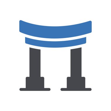 şehir simgesi vektör renk simgesi