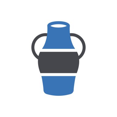 Vazo vektör renk simgesi