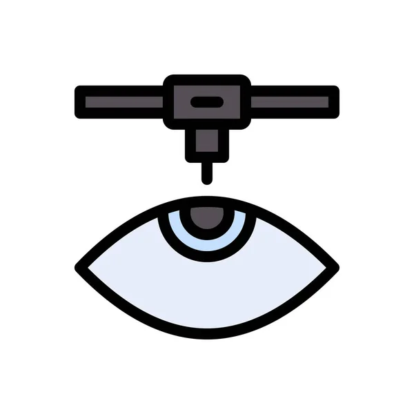 Auge Chirurgie Vektor Flache Farbe Symbol — Stockvektor
