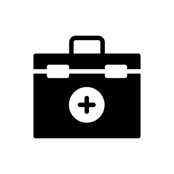 Medical Box Vector Glyph Flat Icon — Stock Vector