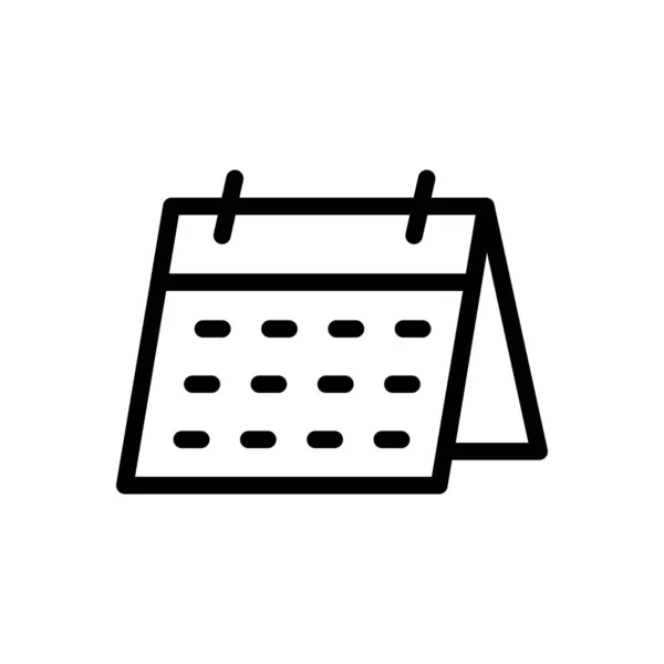 Calendar Vector Thin Line Icon — Stock Vector
