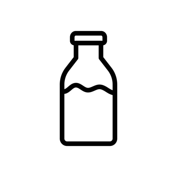 Sap Fles Vector Dunne Lijn Pictogram — Stockvector