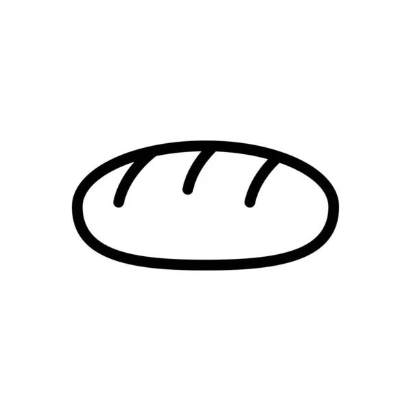 Loaf Bread Vector Thin Line Icon — Stock Vector