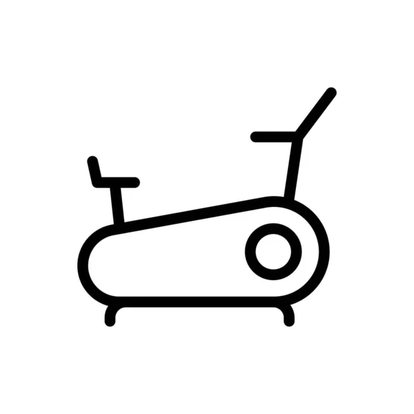 Oefenmachine Vector Dunne Lijn Pictogram — Stockvector