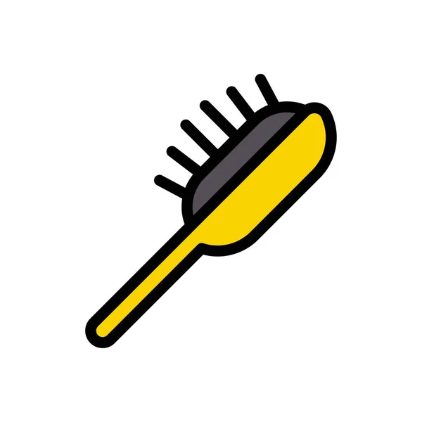 Brush Vector Flat Color Icon — Stock Vector