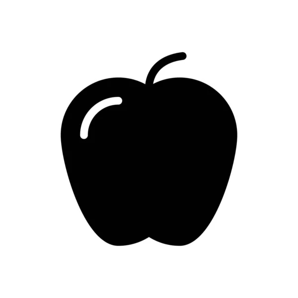 Значок Плоского Яблочного Вектора — стоковый вектор