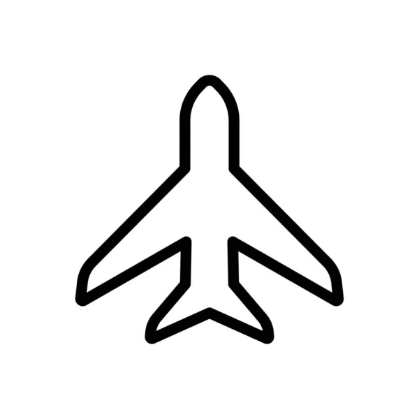 Ikon Garis Tipis Vektor Pesawat - Stok Vektor