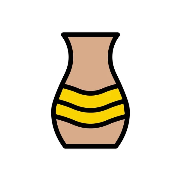 Vase Vecteur Plat Icône Couleur — Image vectorielle