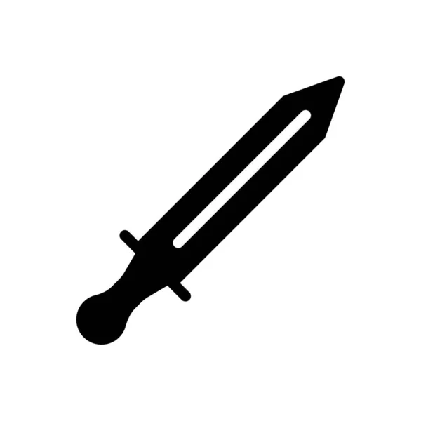 Sword Vector Glyph Flat Icon — Stock Vector