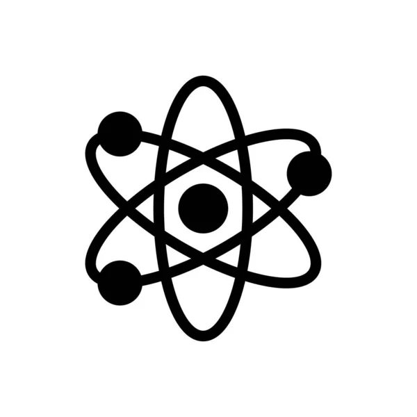 Atom Vector Glyph Flat Icon — Stock Vector