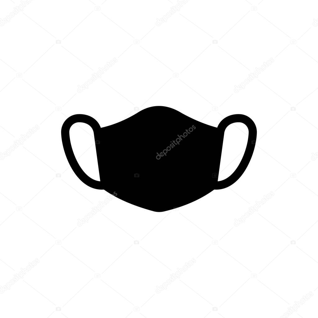 face mask vector glyph flat icon
