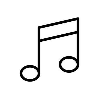 Melodi vektörü ince çizgi simgesi