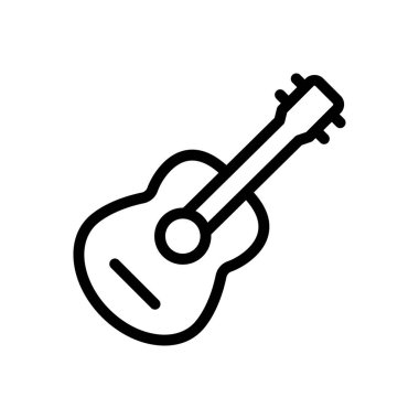 gitar vektörü ince çizgi simgesi