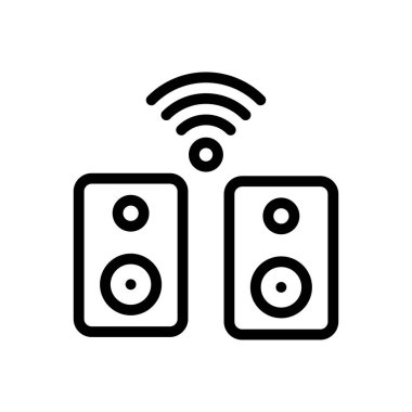 woofer vektör ince çizgi simgesi
