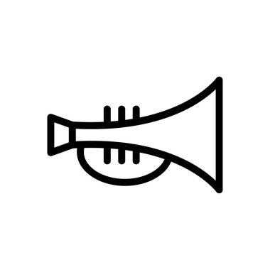 Trompet vektörü ince çizgi simgesi