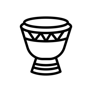 davul vektörü ince çizgi simgesi