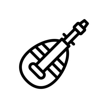 gitar vektörü ince çizgi simgesi