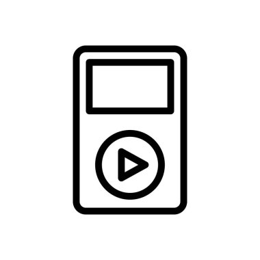 mp3 vektör ince çizgi simgesi