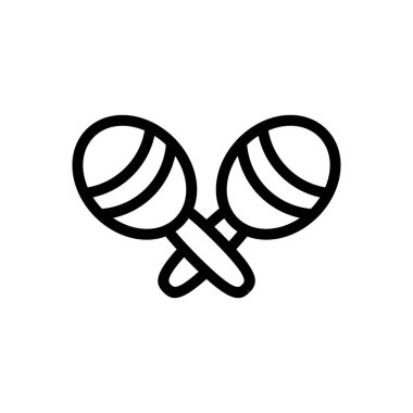 maracas vektör ince çizgi simgesi