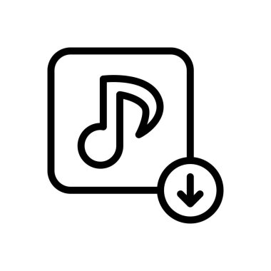 Şarkı vektörü ince çizgi simgesi indir
