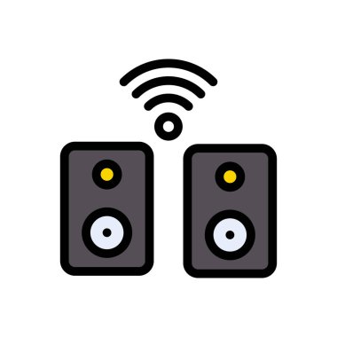 woofer vektör düz renk simgesi