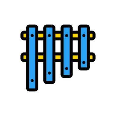 ksilofon vektör düz renk simgesi