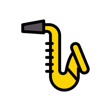 trompet vektörü düz renk simgesi