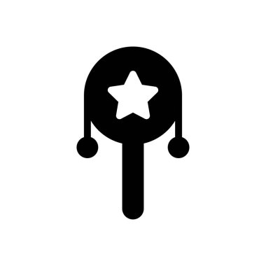 çıngırak vektör düz simgesi