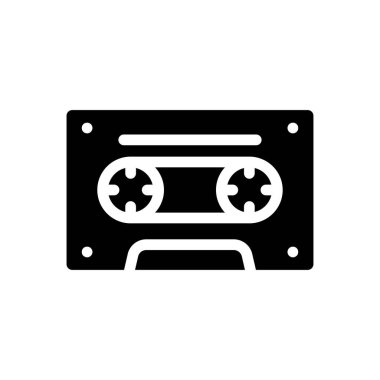 kaset bant vektör düz simge