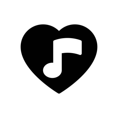 Favori müzik vektörü düz simge