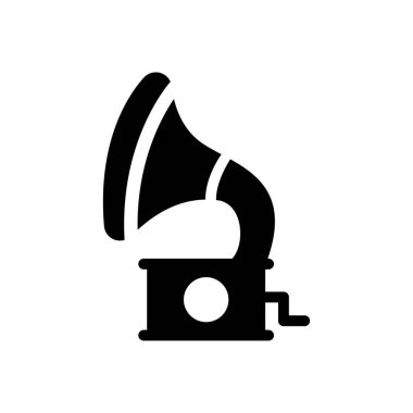 gramofon vektör düz simge