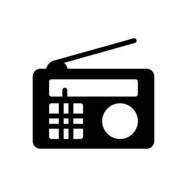 radyo vektörü düz simge