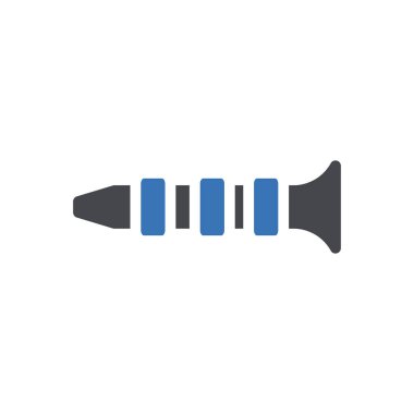 Flüt vektör renk simgesi