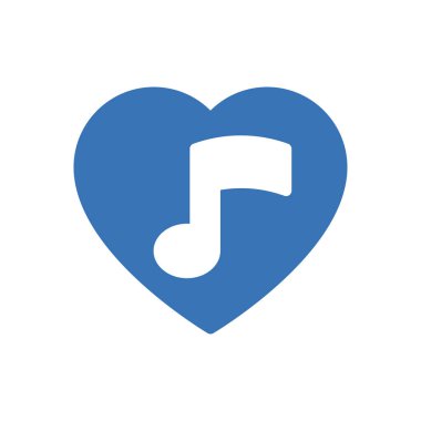 favori müzik vektörü renk simgesi