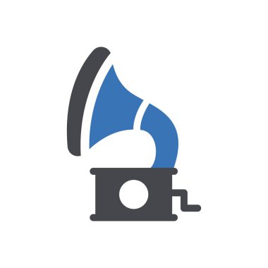 gramofon vektör renk simgesi