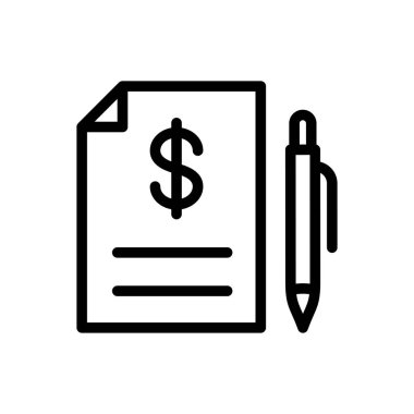 fatura vektörü ince çizgi simgesi