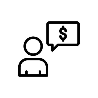 muhasebeci vektör ince çizgi simgesi