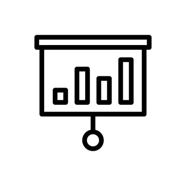 sunum tahtası ince çizgi simgesi