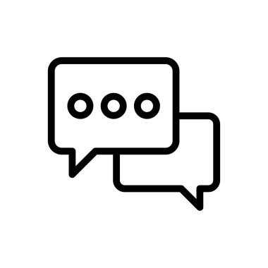 konuşma vektörü ince çizgi simgesi