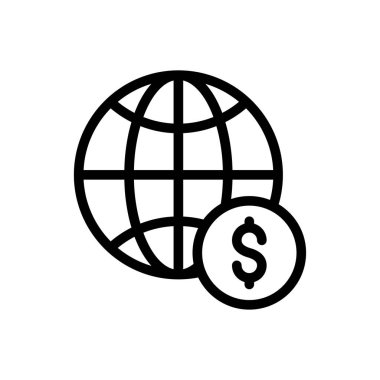 çevrimiçi ödeme vektörü ince çizgi simgesi